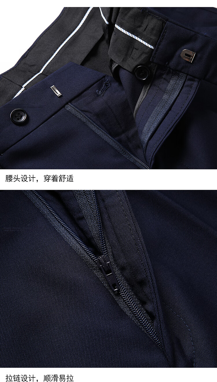 ROMON Men's Suit Set, Small Suit Jacket, Professional Formal Wear, Slim Fit Casual Groomsman Suit, Navy Blue 6XL 24