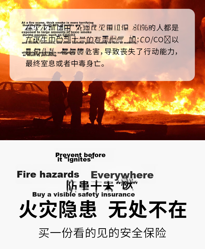 Mingdianxiaofang Fire Mask TZL30, Silicone Luminous Model, National Standard 3C Certified, Smoke And Toxic Gas Protection Mask, Filtered Fire Self-Rescue Respirator, High-Rise Fire Escape, for Home, Rental Apartments, Hotels 7