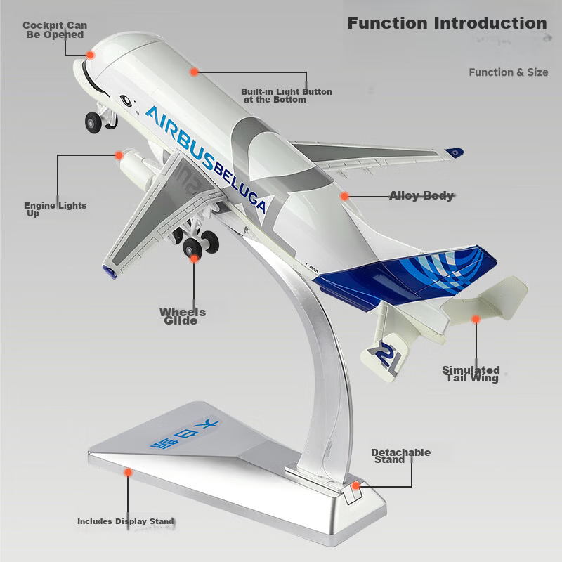 Yixuan Toys International Aviation Aircraft Model Realistic Alloy Civil Aviation Passenger Plane Collectible Toy Boys Gift 2