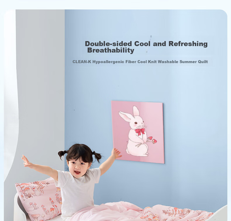 MERCURY Kids Rainbow Star Cooling Knit Soybean Children's Summer Quilt Air Conditioning Blanket Machine Washable 150cm×200cm 2