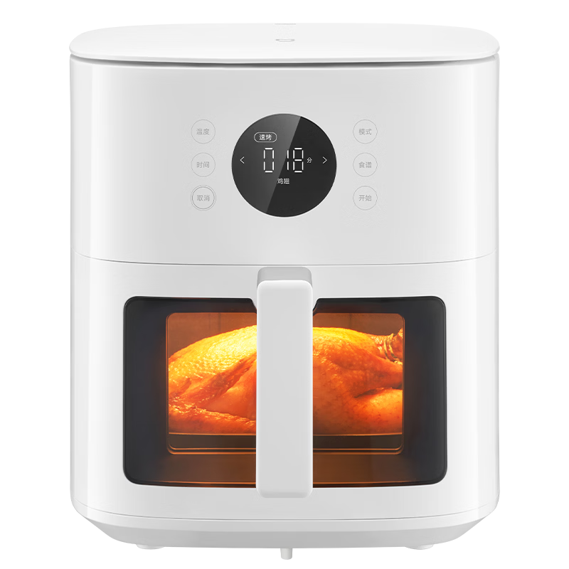 Mijia Xiaomi Air Fryer S1, Home Multi-Functional Electric Fryer And Oven, Dual Mode for Precision And Rapid Baking, Steam Tenderizing And Roasting, Visible No-Flip Design, Metal Interior, 6L Capacity