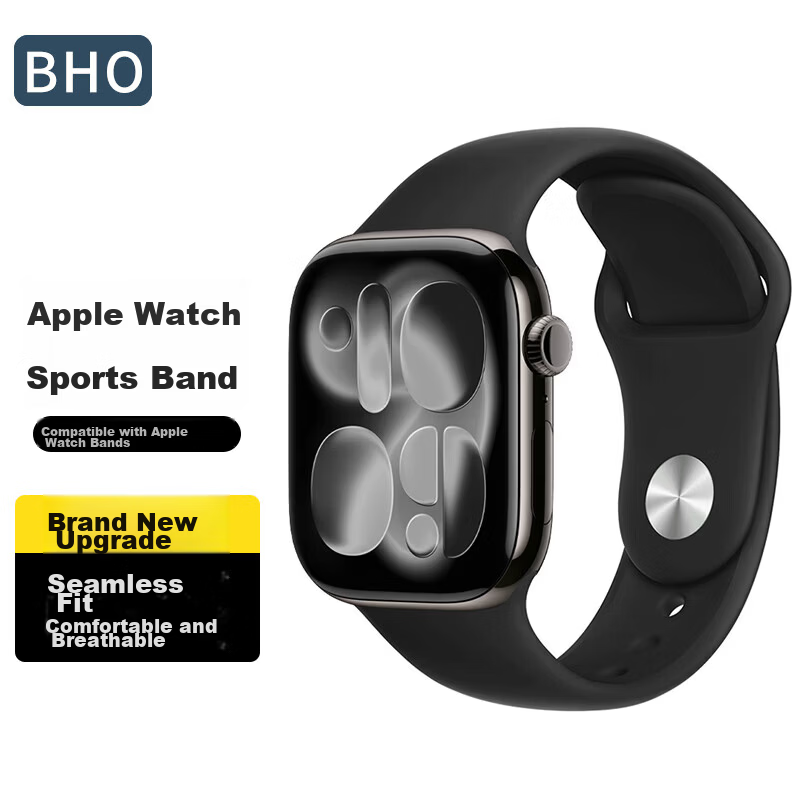 BHO [Over 1 Million Sold Online] Silicone Sport Band for Apple Watch Series 11/10/9/8/Ultra 3/2/SE