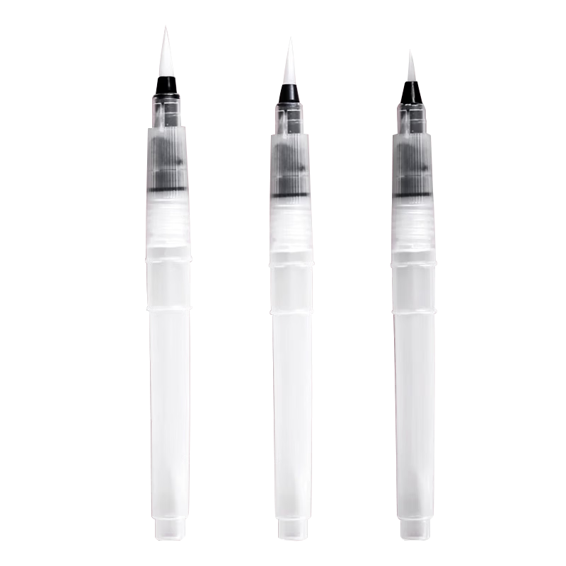 Jiamo Large Capacity Water Brush Pen Set for Beginners Watercolor Gouache Solid Watercolor Paint Brush Tool Hand-painted Water-soluble Colored Pencils Refillable Water Storage Soft Tip Brush