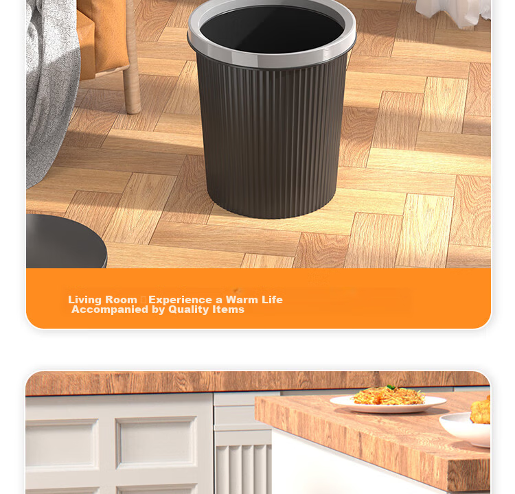 Bendi Metal Mesh Trash Can, 9L, Set of Three, Lidless, Large Size, Office Garbage Bin, Living Room Wire Mesh Wastebasket 15