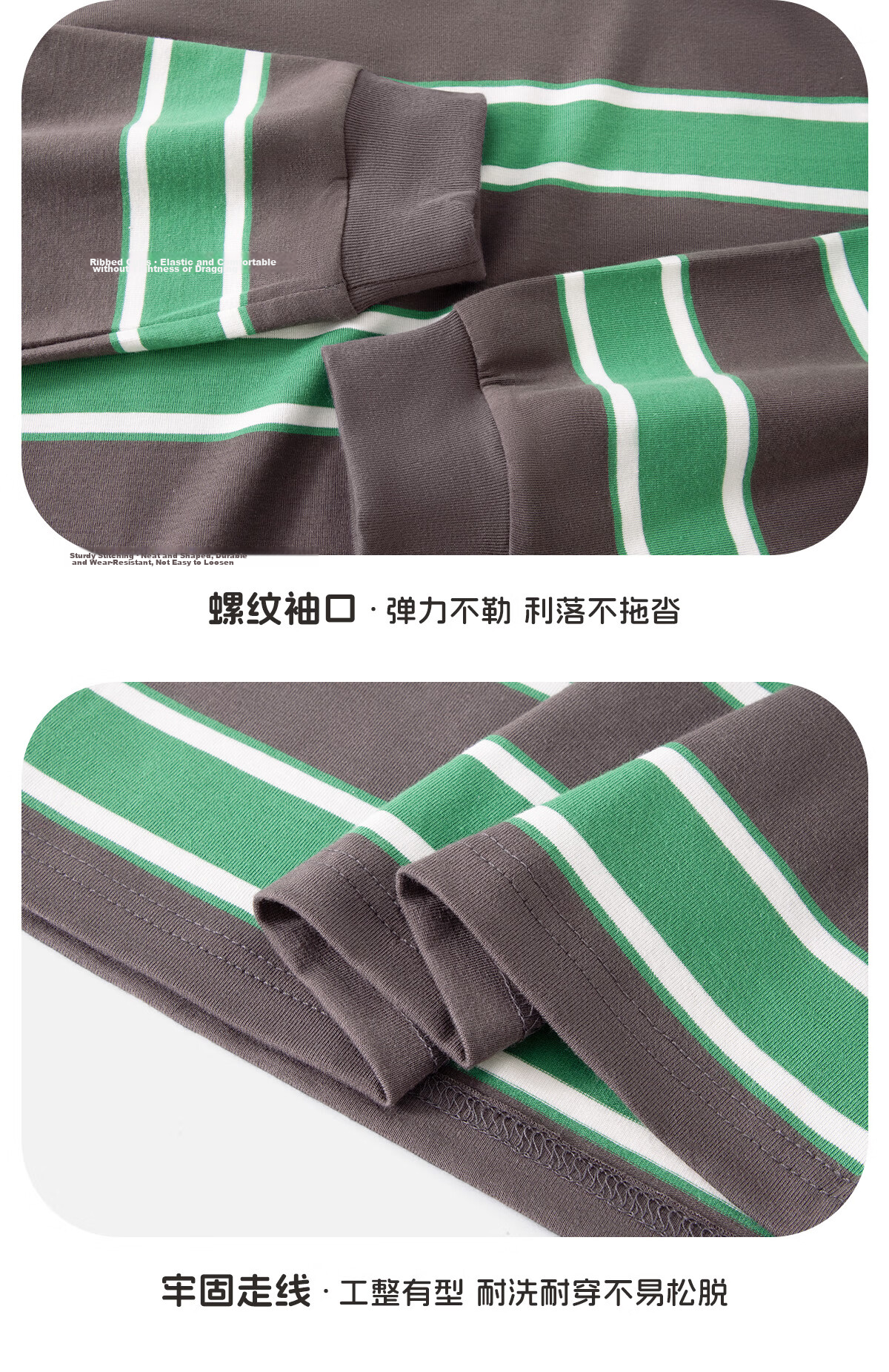 TonLion Spring Boys' Sports Set Long Sleeve Top Loose Casual Cargo Pants Apricot Green + Khaki 120 18