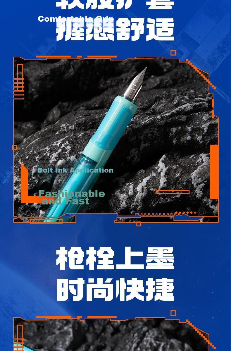 Deli EF Fine Nib Fountain Pen Student Stationery, Quick-Drying Posture-Correcting Handwriting Practice (1 Pen 1 Crystal Blue Ink Cartridge 1 Ink Converter), Purple, S5-J EF Nib (Approximately 0.38mm) 7