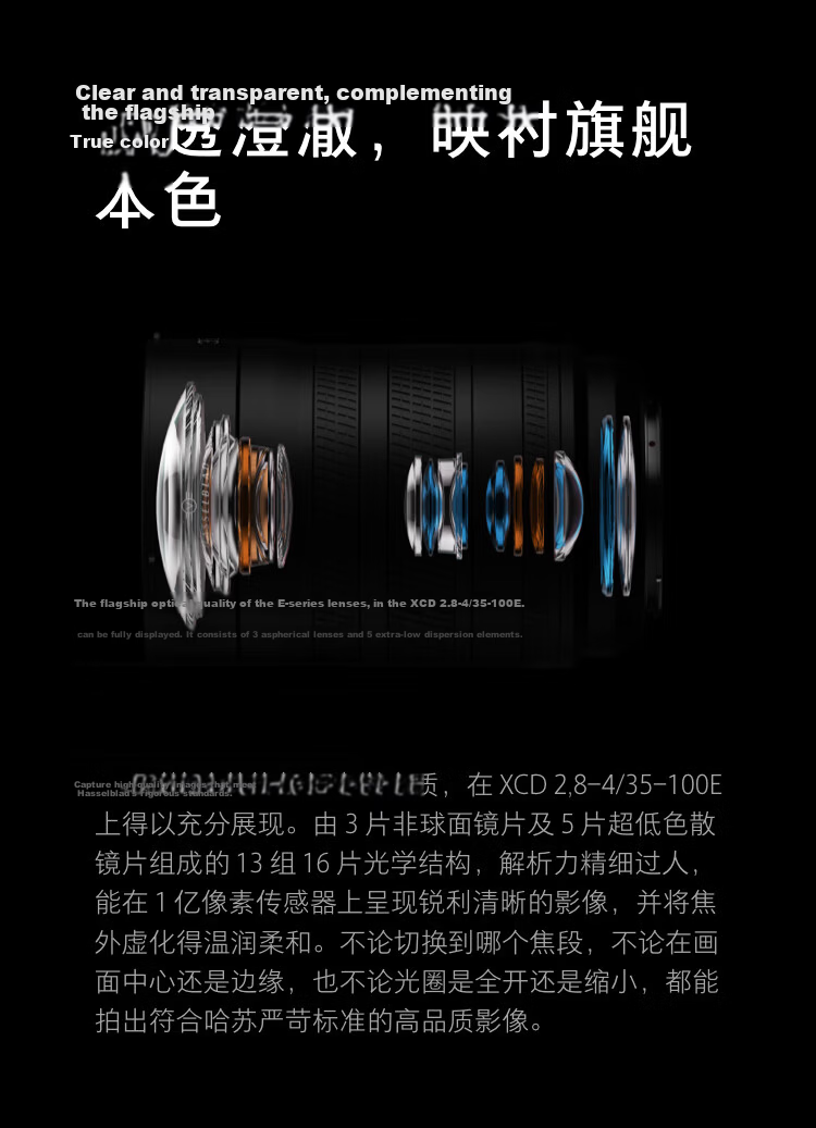 HASSELBLAD New XCD 2.8-4/35-100E Standard Zoom Lens for Hasselblad X System/907X Medium Format Camera 3