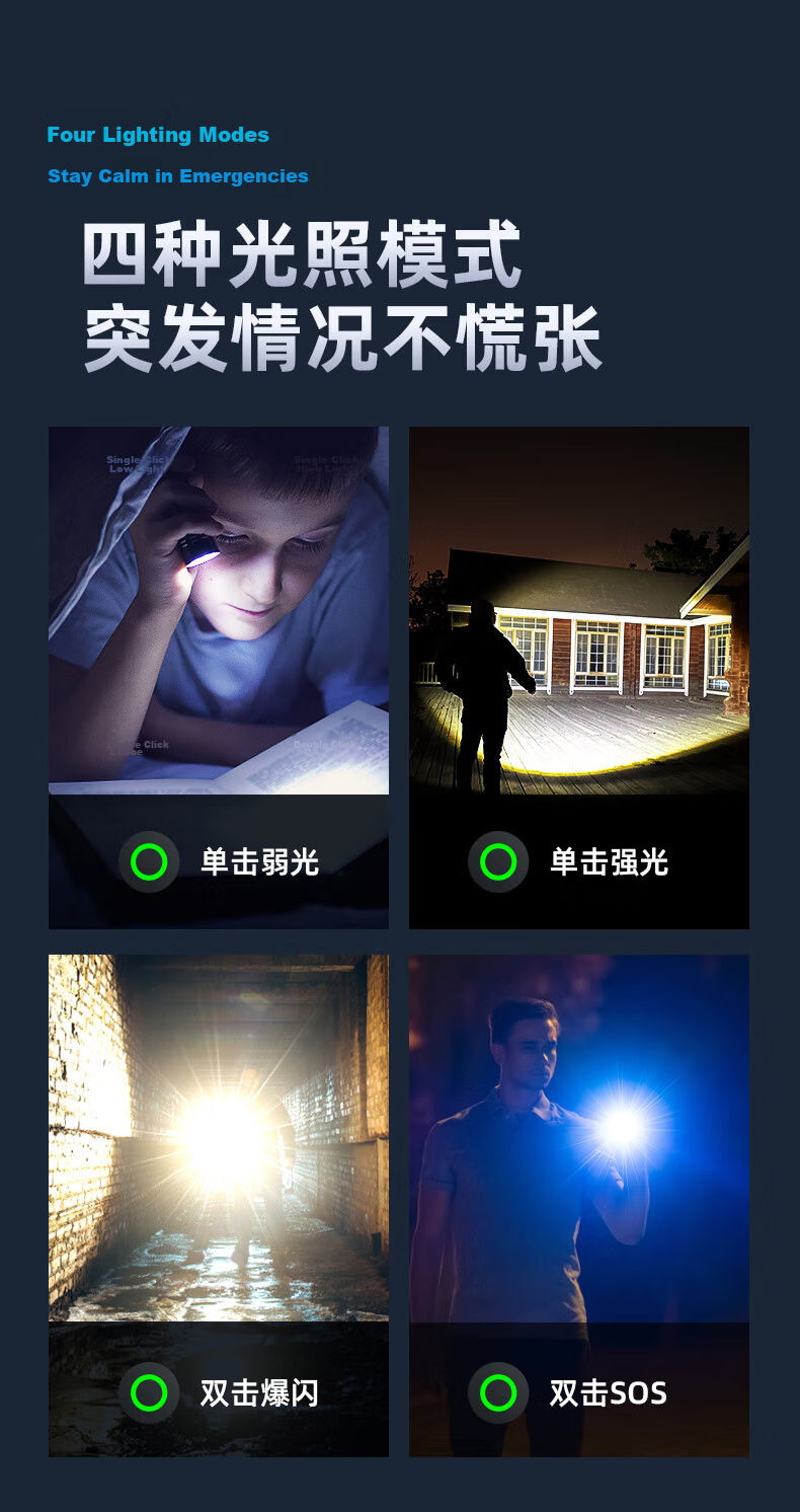 PHILIPS High Brightness Flashlight Super Long Battery Life Portable Military Outdoor Emergency Light SFL6252 6