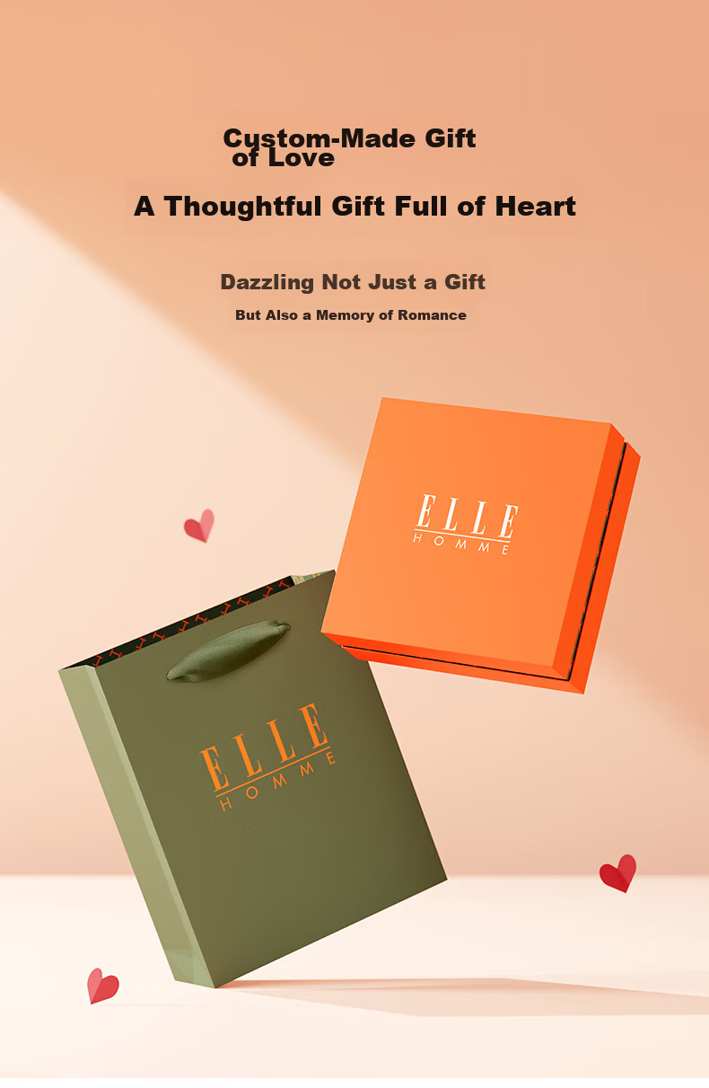 ELLE HOMME French Brand Men's Genuine Leather Automatic Buckle Belt Inner Wear Waistband Gift Box Birthday Present for Boyfriend Husband 6