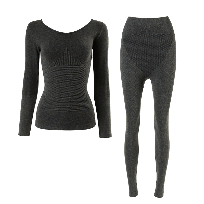 Miiow Women's Slimming Wool Thermal Underwear Set Autumn Winter Warm Base Layer