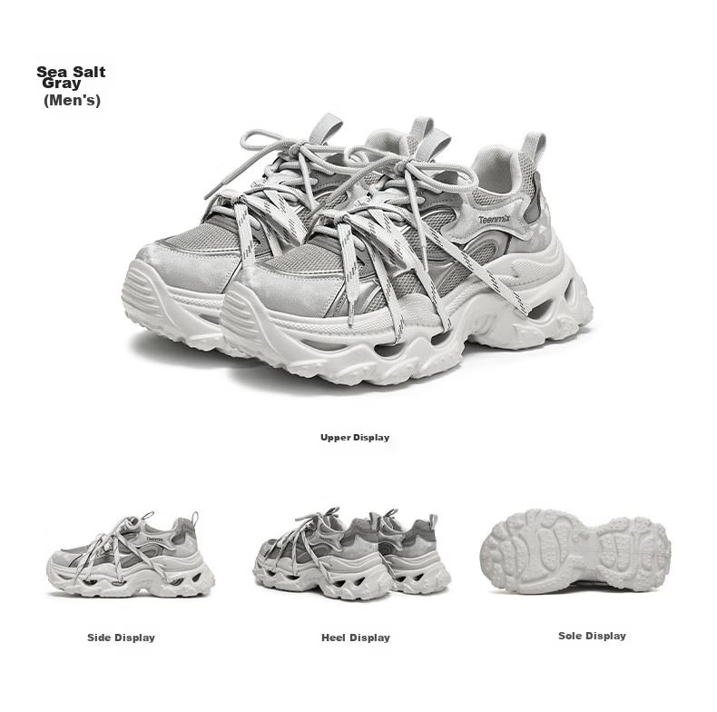 Tianmeiyi Qixi Festival Gift Women's Dad Sneakers Thick Sole Casual Shoes Snow Sorbet White/Lighter - 6CM Size 40 21