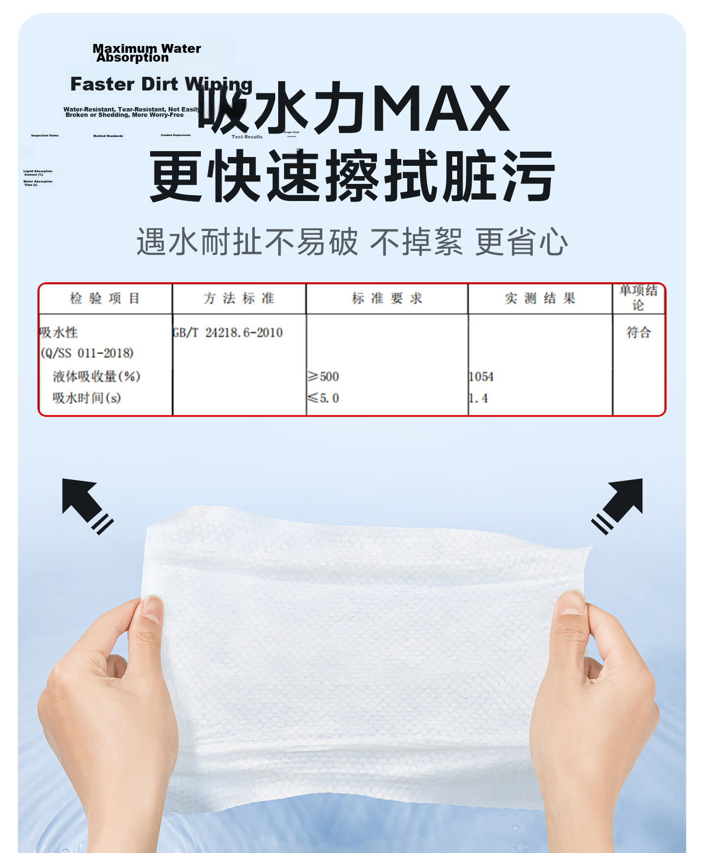 MINISO Disposable Facial Wipes Pearl Texture AB Double-Sided Thickened 80pcs Pack Soft and Absorbent 15x20cm 8