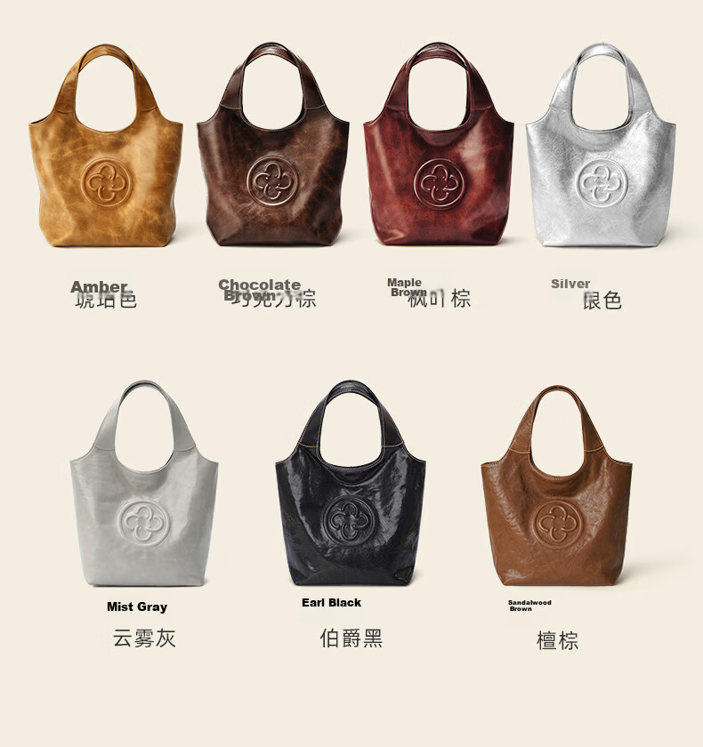 CASSILE Celebrity Style Vegetable Tanned Cowhide Tote Bag Women Luxury Handheld Crossbody Bag Birthday Qixi Festival Gift 5