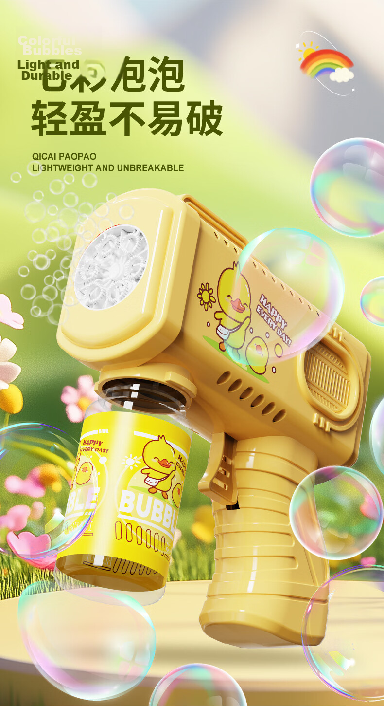 COOKSS Bubble Machine Children's Toy Non-Toxic Fully Automatic Electric Bubble Blowing Push Car Parent-Child Outdoor Infant Walker 7