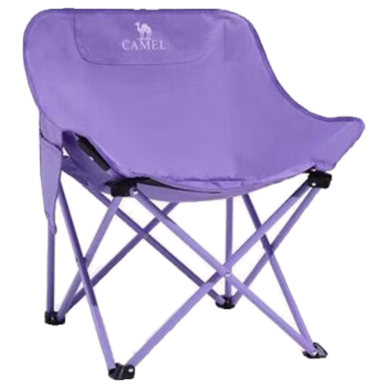CAMEL Outdoor Camping Folding Chair Portable Backrest Fishing Stool Beach Recliner Lazy Moon Chair 5970E Night Purple