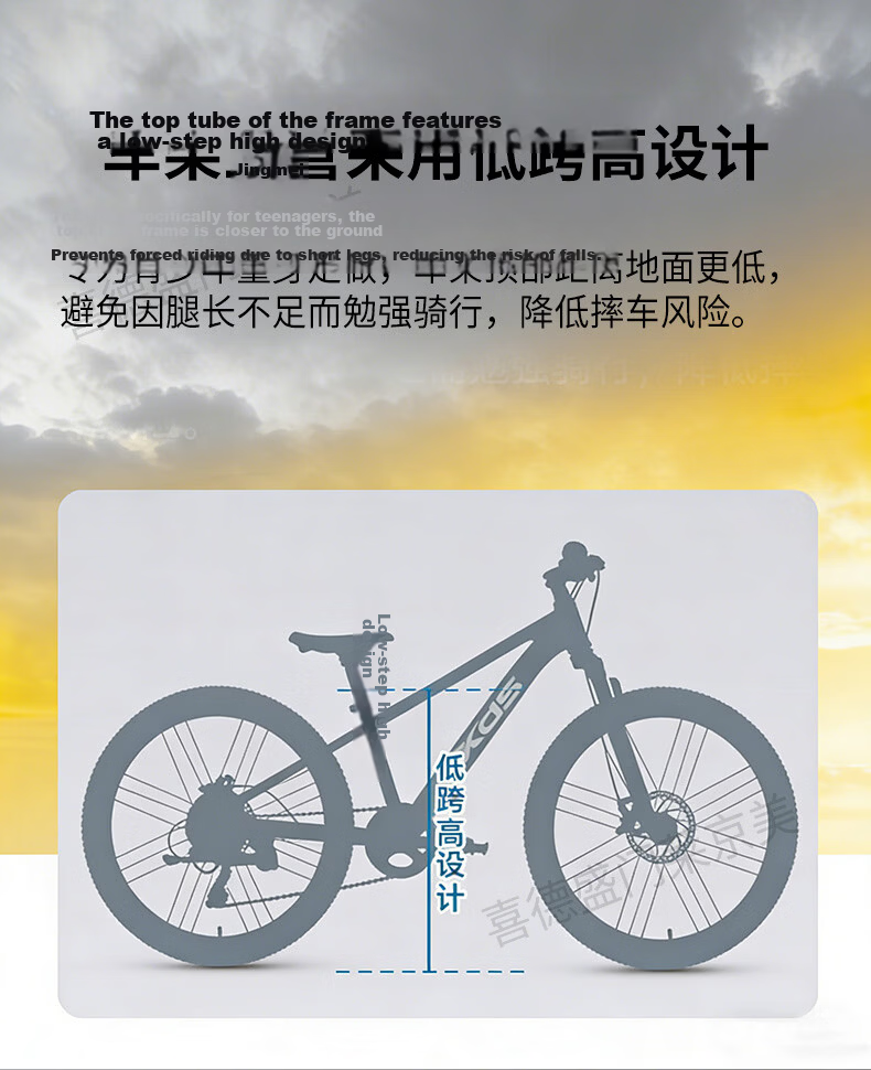 Xds Youth Bicycle Model 26, Chinese Style, 24-Inch, for Boys And Girls, 7-Speed, Mechanical Disc Brake, Internal Gear Bicycle, Yulu Pink 10