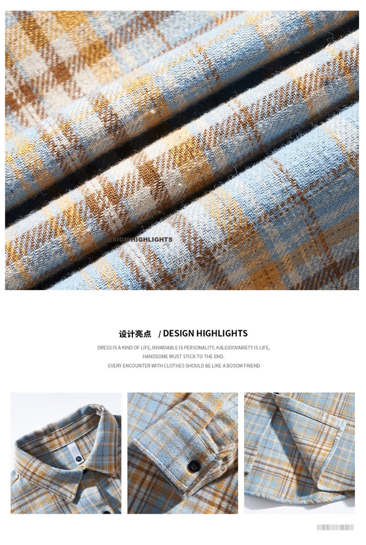 TUCANO Women's Shirt Spring Autumn Long Sleeve Plaid Jacket Casual Loose Fit Yellow Check L 3