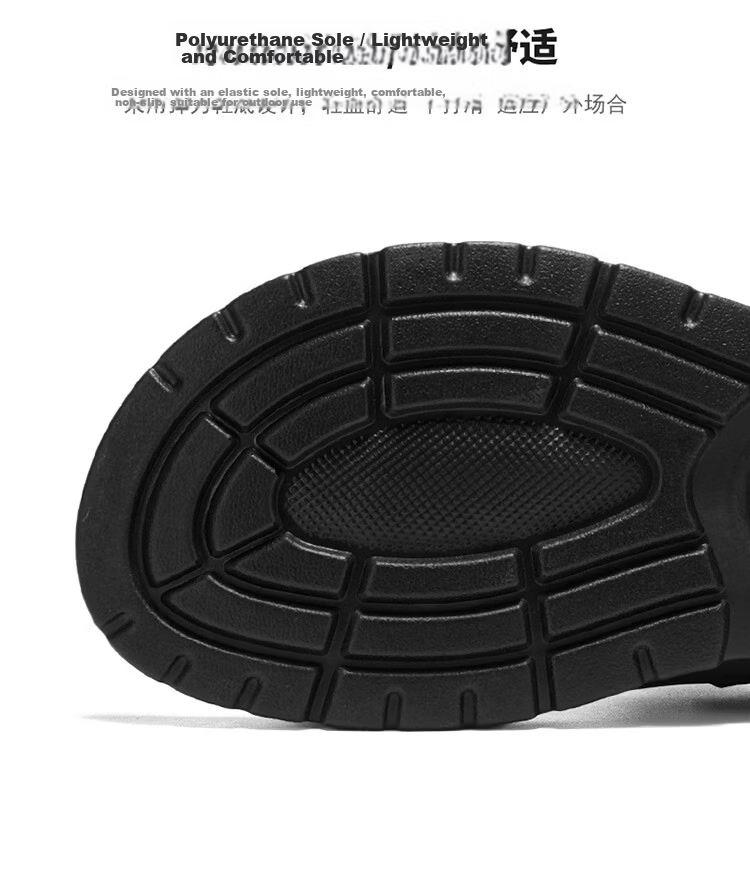 Warrior Men's Sandals 2026 Summer New Breathable Casual Beach Shoes with Velcro Outdoor Slippers Beige Black Size 44 7