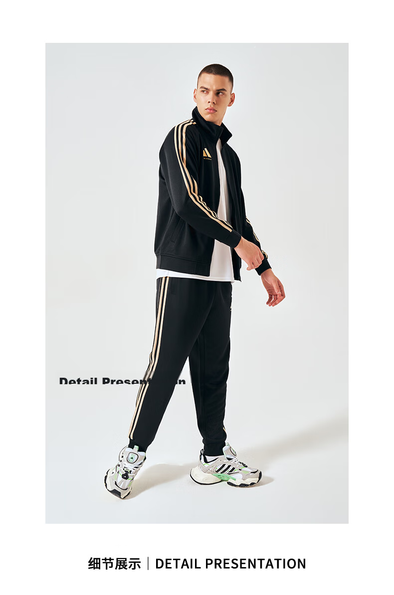 Adidas Men's Sports Pants, Spring Outdoor Casual Sweatpants, Running Trousers, Joggers, Black And White, Size L 19