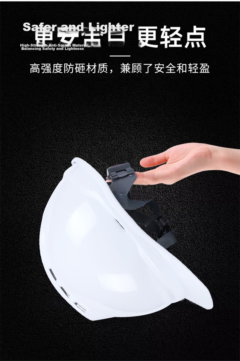 Duoneng Safety Helmet Construction Worker Helmet Breathable Blue National Standard Safety Helmet Electric Power Building Labor Protection Safety Helmet Deluxe Large V Blue 3