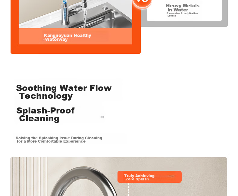 ARROW Kitchen Hot And Cold Faucet with 360° Rotating Double Control Tap for Sink [Renovation Subsidy 15%] 6