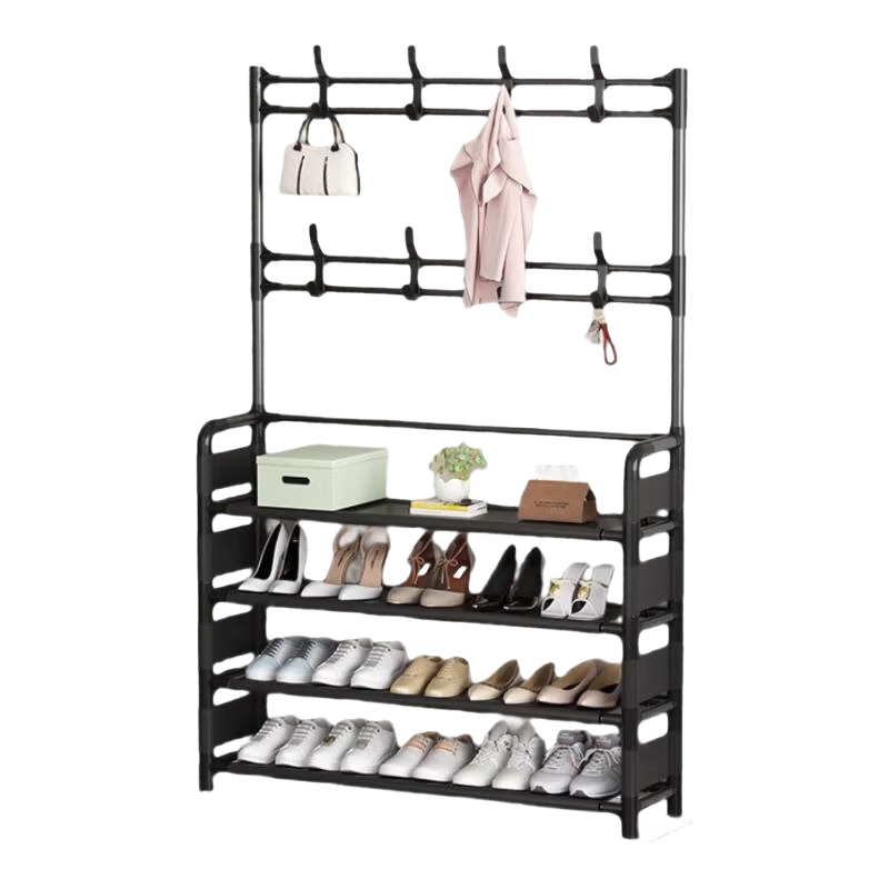 Yimo Multi-Layer Shoe Rack Home Entryway Simple Shoe and Hat Cabinet Dormitory Storage Shelf Side Cloth 4 Layers 80cm