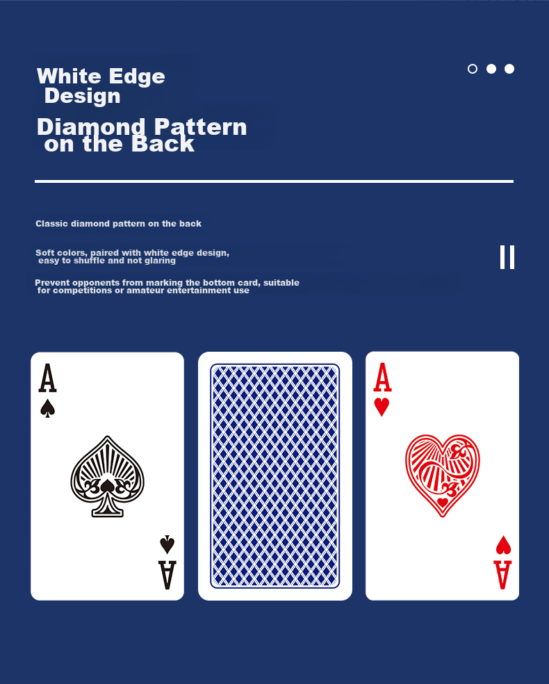 Wangjing Poker Playing Cards for Guandan, Durable Paper Cards, Anti-Cheating, 60X97mm, Blue, 2 Decks 4