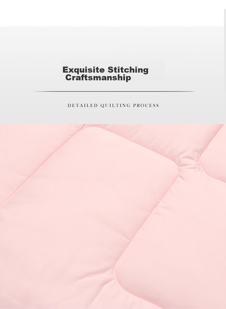FUANNA Warm Seven-Hole Antibacterial Fiber Comforter, Two-In Mother-Child Quilt, All-Season Duvet, 9.3 Jin (4.65 Kg), 230*229cm, Pink 9