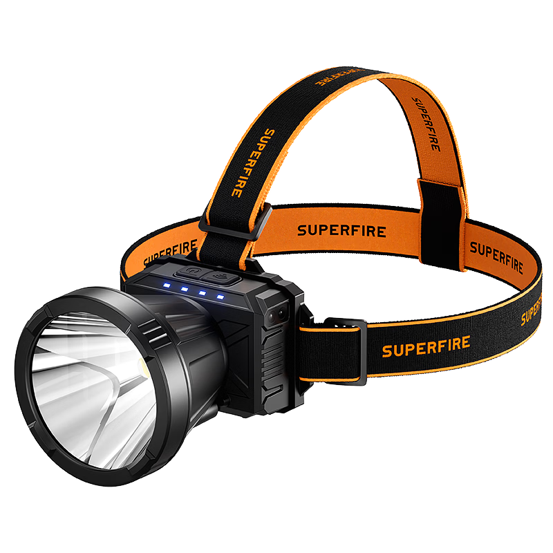 SupFire Headlamp, High Brightness, Long Battery Life, Outdoor Use, Beach Combing, Night Fishing, Waterproof, Mining Lamp, Hiking, Trekking, Head-Mounted Illumination Flashlight