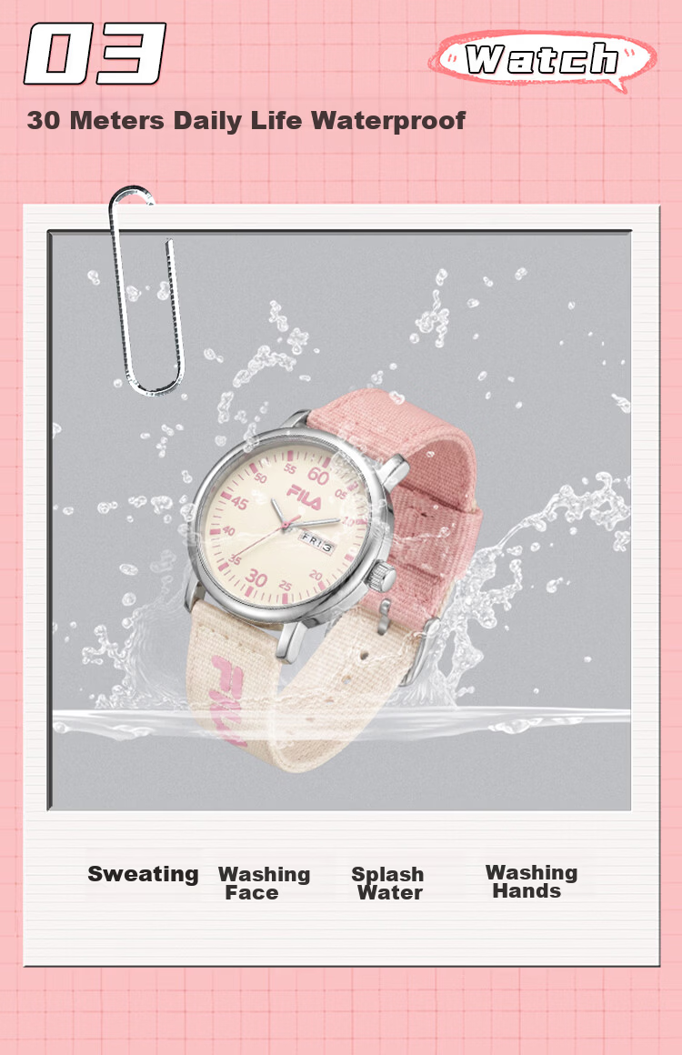 FILA Women's Watch, Student Watch, Middle School Exam Gift, Sports Children's Watch for Primary And Secondary School Students, Exam Watch 6835-002 8