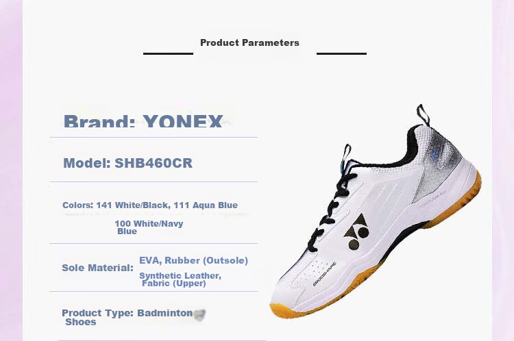 YONEX YONEX Badminton Shoes Competition Training Power Cushion Shock Absorption Breathable Sports Shoes SHB470CR Blue Gray Size 45 3