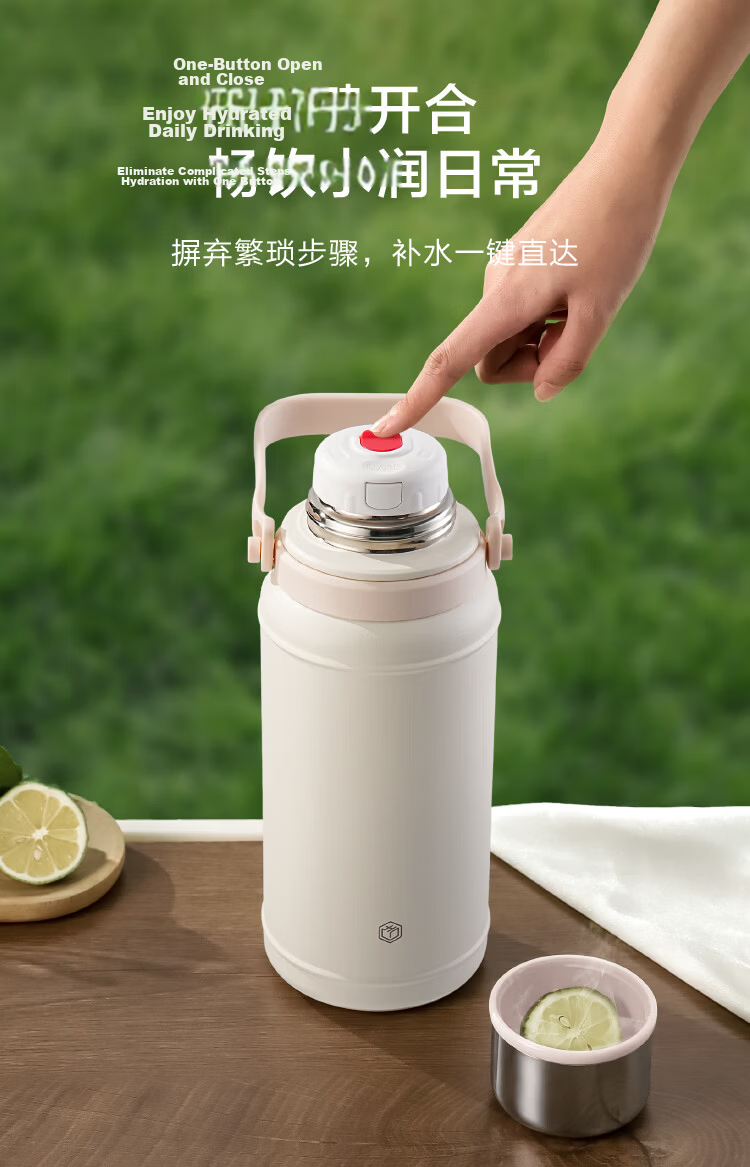 JD Original Outdoor Insulated Bottle, 316L Stainless Steel, Large Capacity Thermos Flask, Sports Water Bottle for Men And Women, Hiking Travel Water Bottle, 3200ml 6