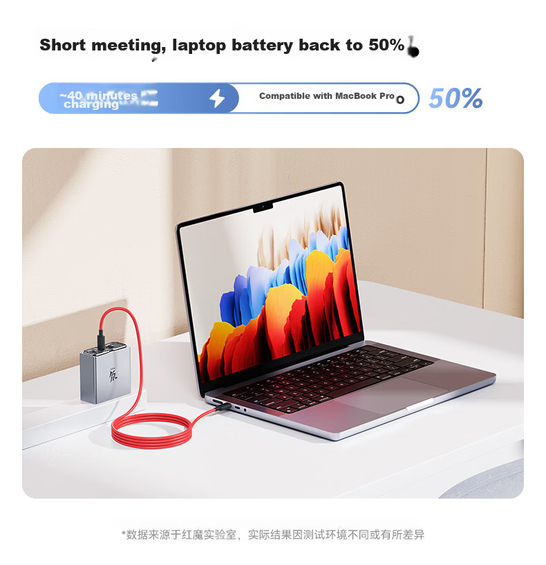Nubia RedMagic Daofeng 120W/100W PPS Triple-Port GaN Charger PD45W Adapter for 11Pro+/10SPro+/Gaming Tablet 3Pro Apple 17ProMax Laptop with Cable 7