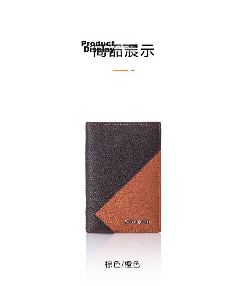 Samsonite Men's Business Card Holder Multifunctional Genuine Leather Wallet Coin Purse Gift Box TK6 7