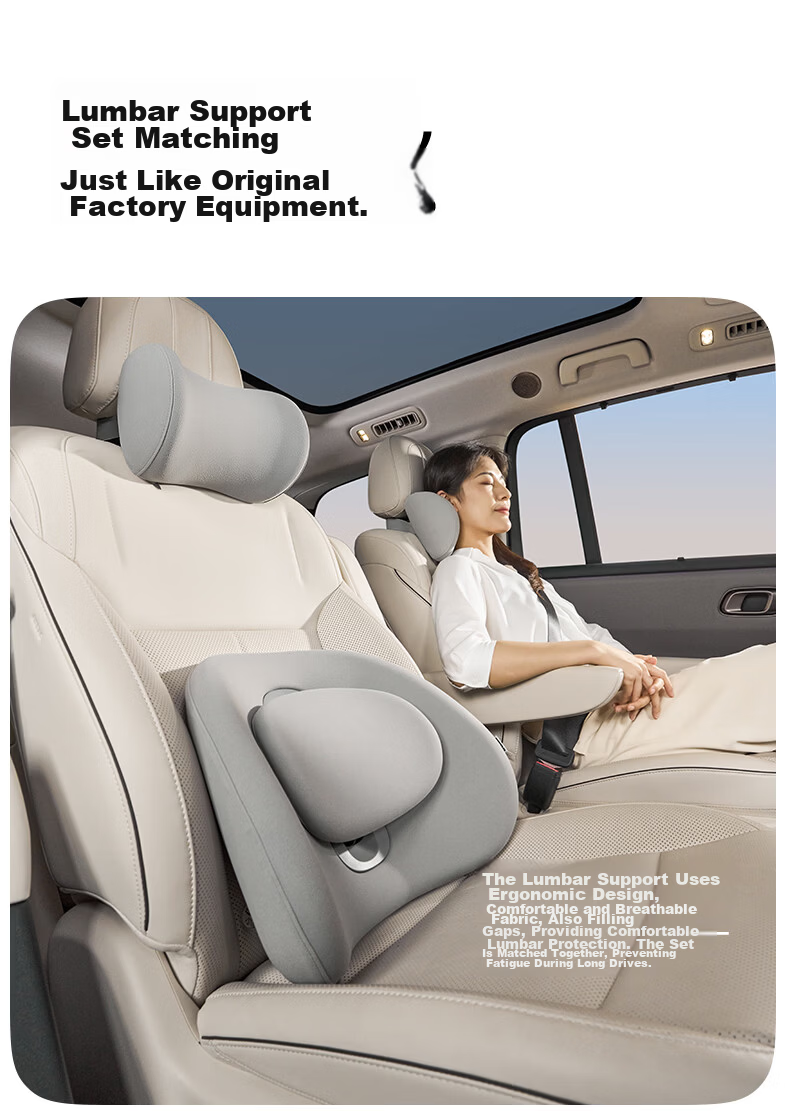 CICIDO Adjustable Car Headrest Neck Pillow Seat Cushion Premium Driver Lumbar Support Pad 20