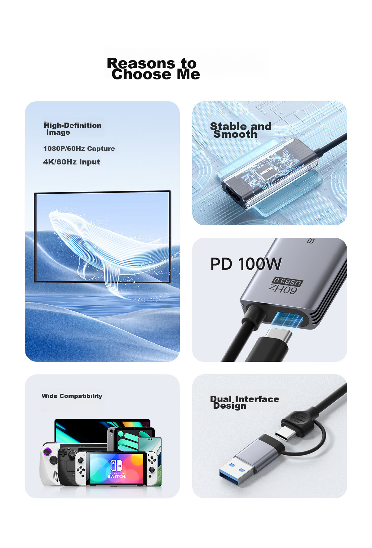 Hagibis Video Capture Card, Switch Live Streaming, PS5 Game Recording, 4K Output HDMI High-Definition USB 3.0 Capture Device, MS2131 Chip 3