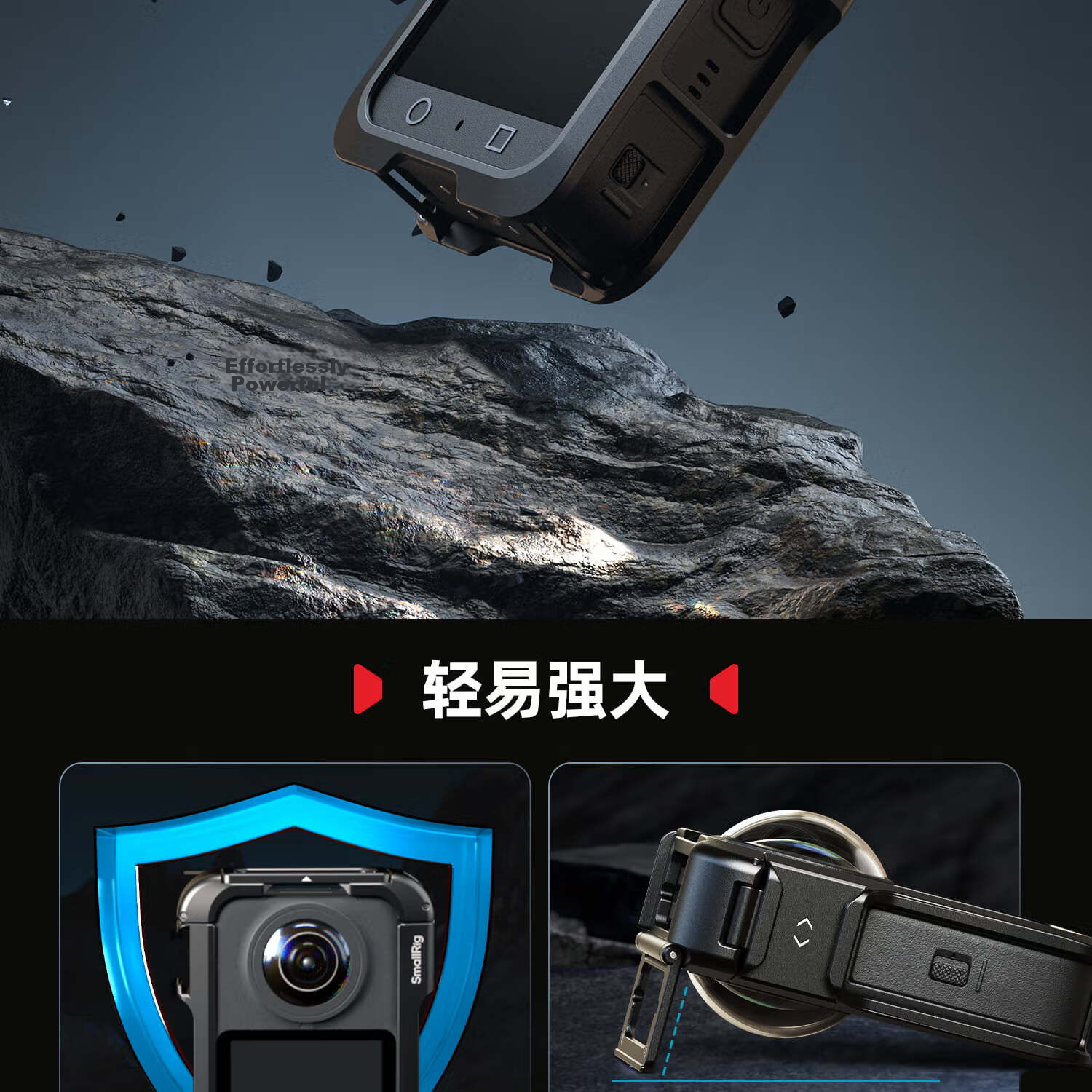 SMOG Compatible DJI OSMO 360 Panorama Camera Metal Cage Expansion Frame Kit Sports Camera Protective Case Lens Cover Protective Frame Vlog Recording Mount Accessories 2
