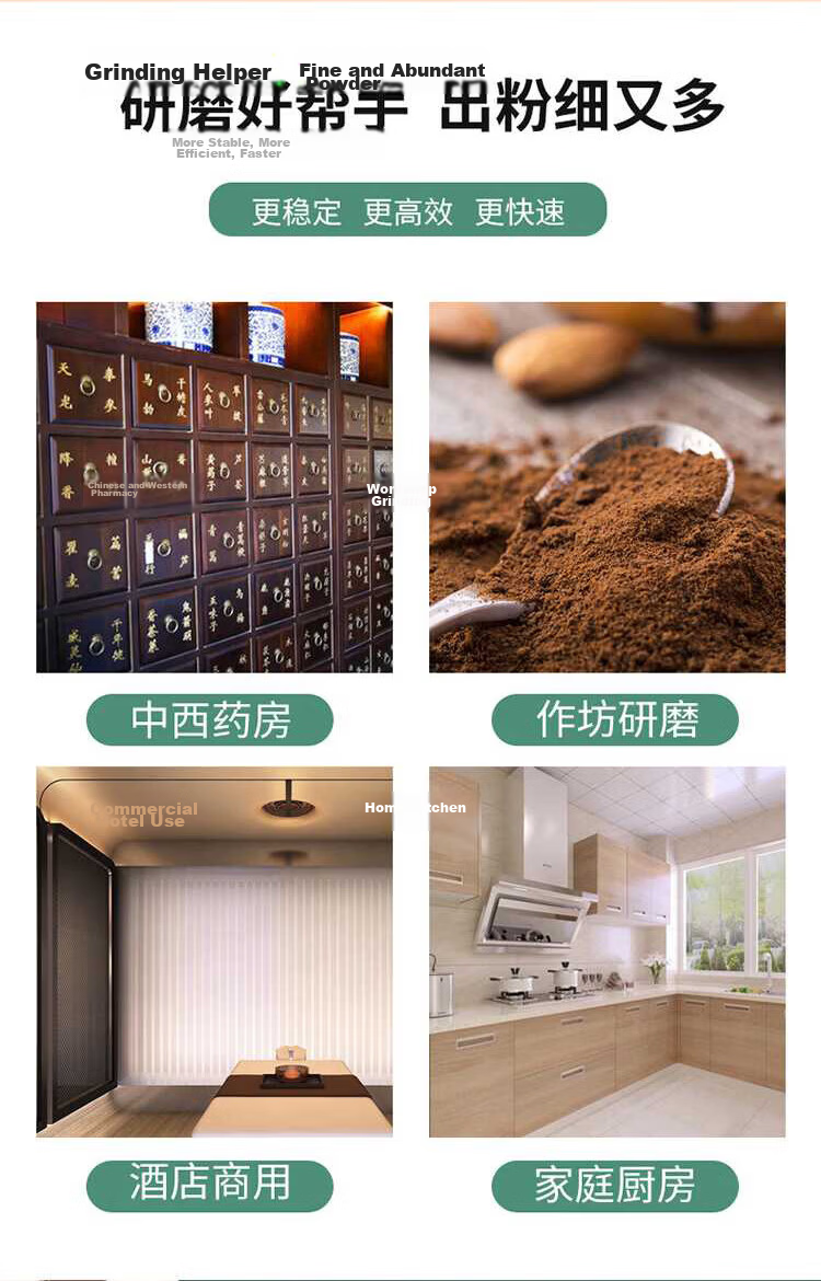 Baijie Grinder, Powder Machine, Ultra-Fine Grinding Machine, Chinese Herbal Medicine Grinder, Sanqi And Grains Commercial Crusher, 2000A 4