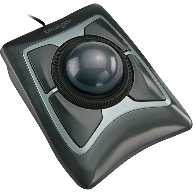 Kensington Trackball, Ergonomic Mouse, for Home Office Design And Drawing, Compatible with ASUS, Lenovo, Shen Zhou, HP, Apple, Wired Silver-Gray Square Trackball K64325
