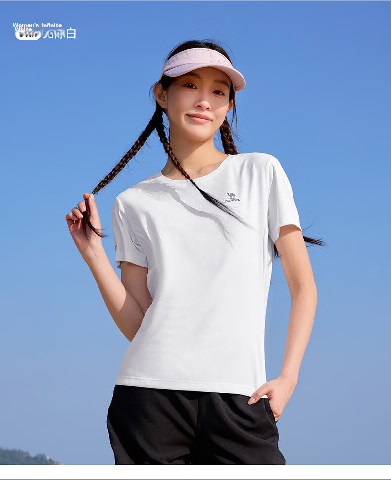 CAMEL Men's Summer New Loose Fit Short Sleeve T-Shirt Breathable Running Training Ultra-Thin Quick-Dry Sportswear Top 19