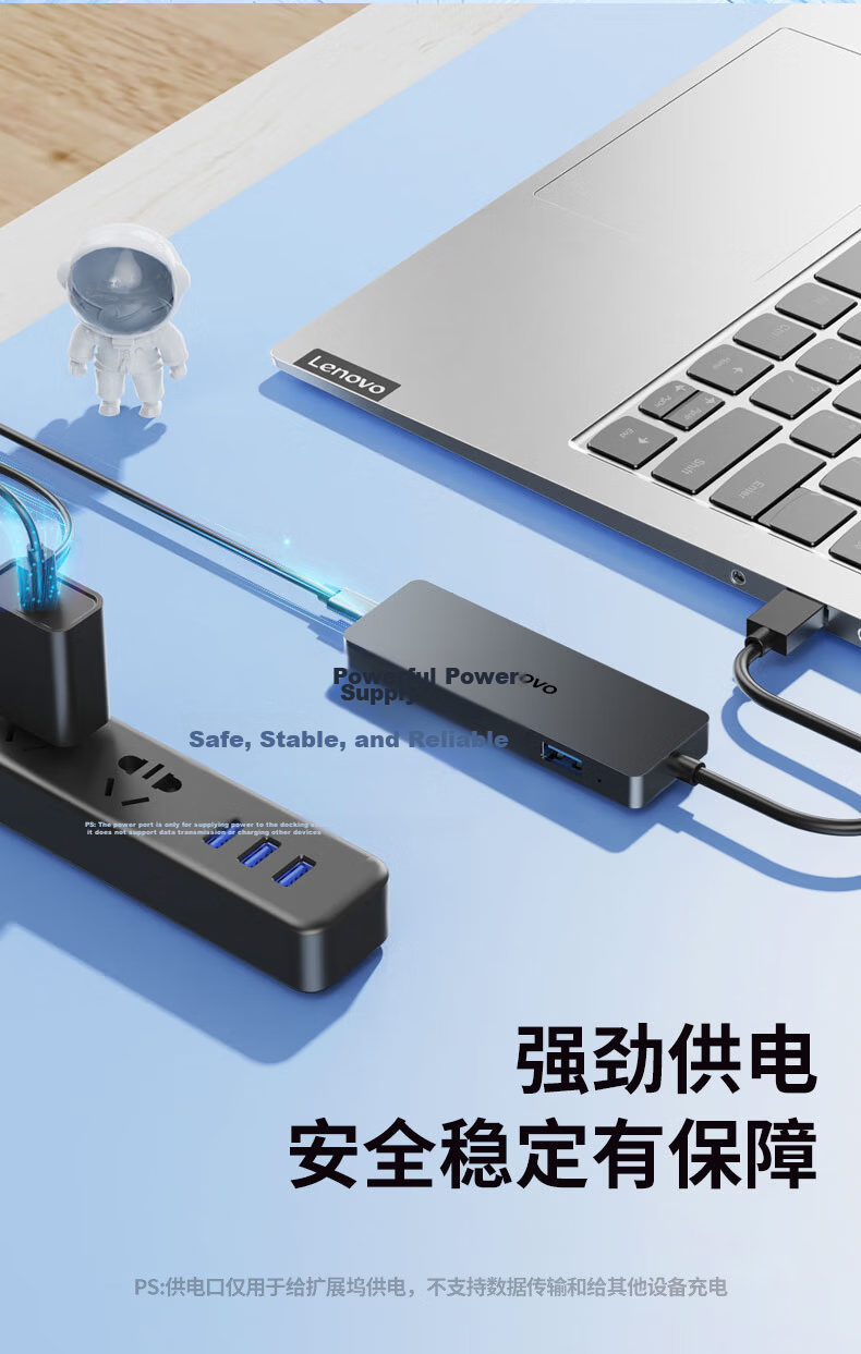 Lenovo Invests in Brand Yinengzhe USB Hub Expansion Dock, Hub Adapter, Laptop Converter, Extension Cable, Type-C Power Supply 7