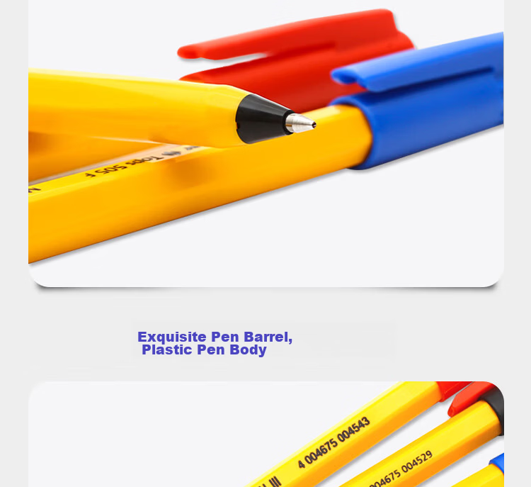 Schneider Ballpoint Pen, Large Capacity 0.5mm Bullet Tip, Smooth Ink Flow, for Students And Daily Office Use, 505F-Red, Pack of 5 5