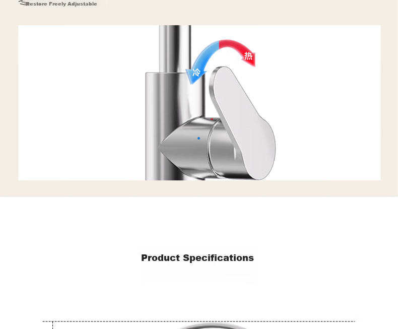 ARROW Kitchen Hot And Cold Faucet with 360° Rotating Double Control Tap for Sink [Renovation Subsidy 15%] 27