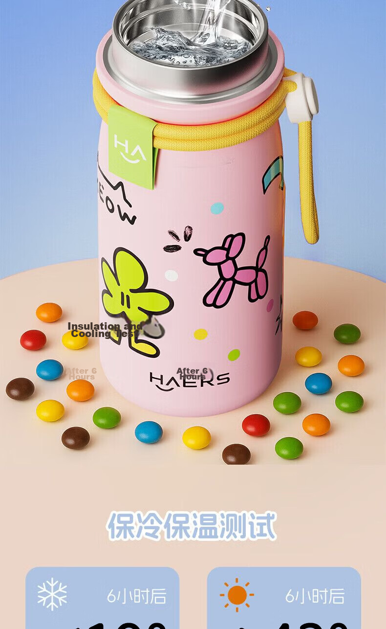 HAERS Insulated Portable Pocket Mug 316 Stainless Steel Mini Portable High-Value Tea Cup 210ML Black 6