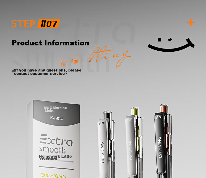 M&G Stationery [Back to School Gift] Little Overlord Retractable 0.5mm Black Gel Pen Student Signature Pen Full Needle Tube Exam Special Water Pen 3pcs AGPK4904A 18