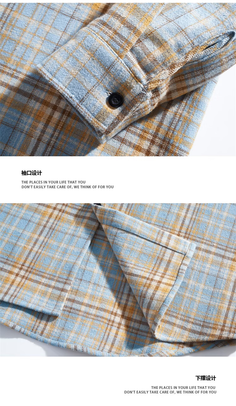 TUCANO Women's Shirt Spring Autumn Long Sleeve Plaid Jacket Casual Loose Fit Yellow Check L 18