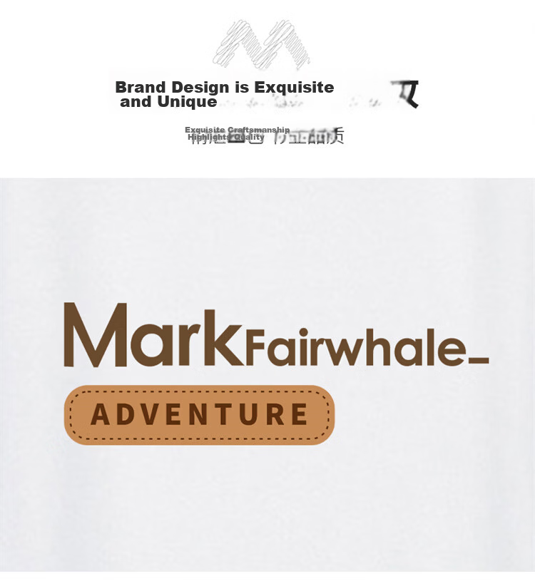 MARK FAIRWHALE Men's Sweatshirt Spring and Autumn Simple Versatile Long Sleeve T-Shirt Base Shirt Casual Jacket White L 6
