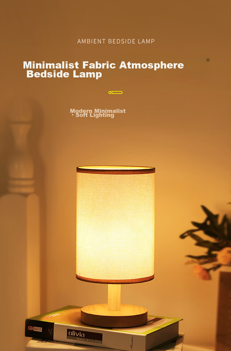 Datouren Modern Minimalist Bedside Table Lamp Vintage European Style Night Light Baby Plug-in Reading Eye Protection Lamp 1