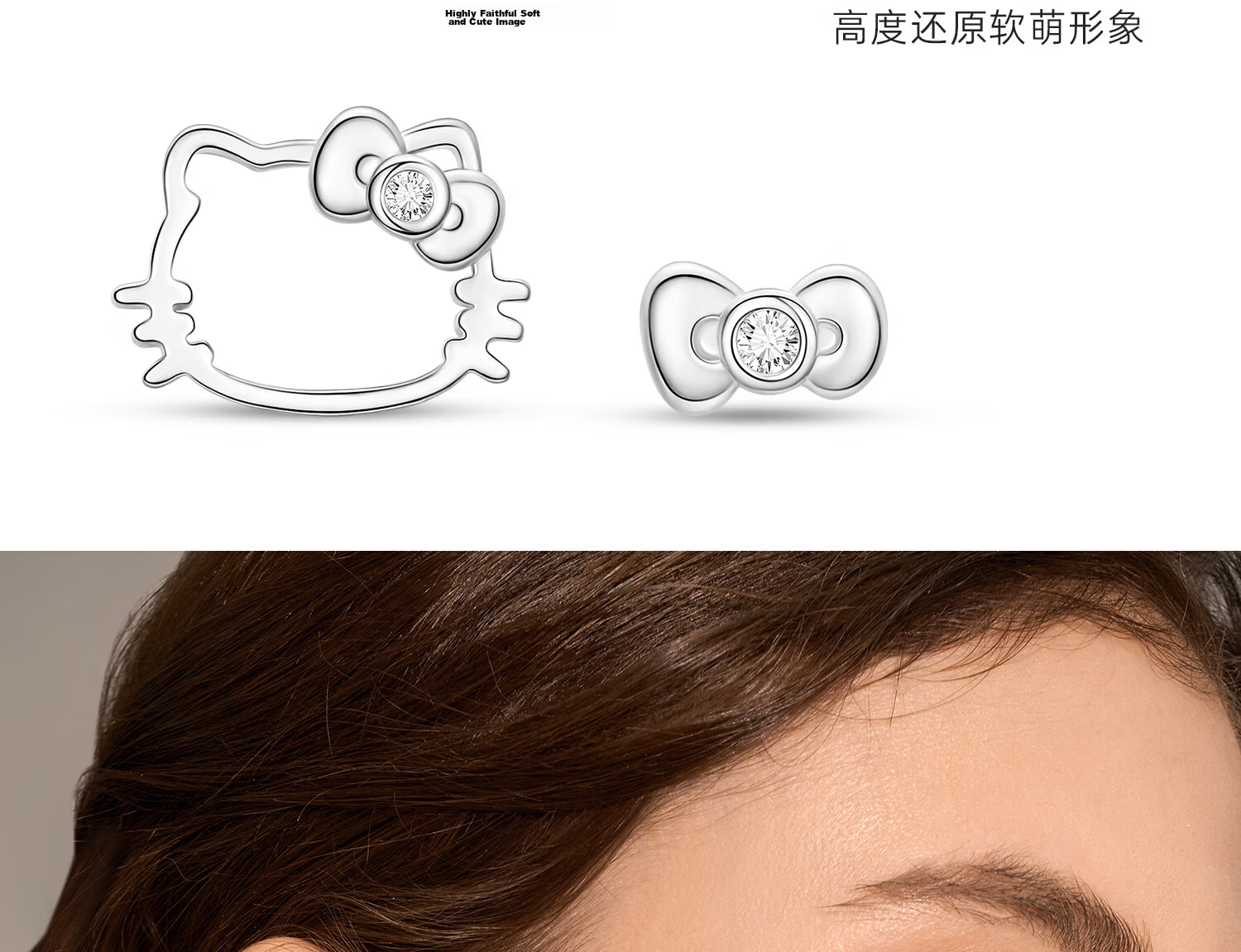 Chao Se Hui Hello Kitty Sweetheart Stud Earrings Girls Cute Ear Jewelry Birthday Gift 2283 11