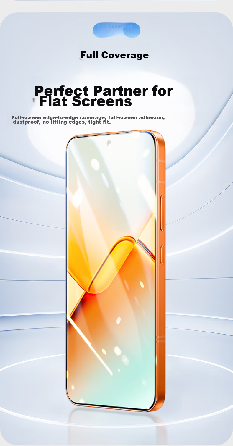 Langling [2-Pack] Tempered Glass Screen Protector for Honor Play6T, Full Coverage, HD Anti-Fingerprint, Shockproof Ultra Clear Mobile Phone Protective Film 3